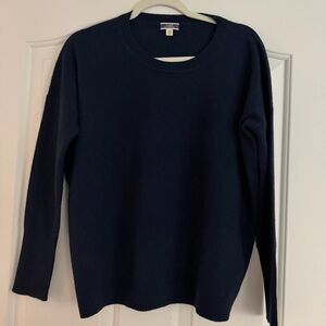 J.Crew 100% Cashmere Crewneck Sweater in Navy
